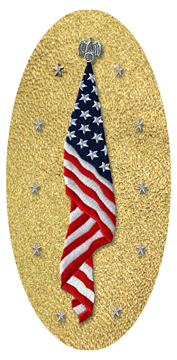 Flag at Rest Shimmer Gold